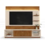 Estante Home Guaíba 200cm Off White/Canela para TV até 65” - Mobler