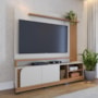 Estante Home Jurerê 1.8 Off White Matte/Freijó para TV até 75” - Colibri