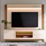 Estante Home Maceió Off White/Amêndoa para TV até 75” - Mobler