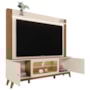 Estante Home Maceió Off White/Amêndoa para TV até 75” - Mobler