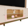 Estante Home Maceió Off White/Amêndoa para TV até 75” - Mobler