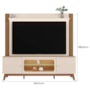 Estante Home Maceió Off White/Amêndoa para TV até 75” - Mobler