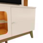 Estante Home Maceió Off White/Canela para TV até 75” - Mobler