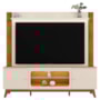 Estante Home Maceió Off White/Canela para TV até 75” - Mobler