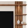 Estante Home Mariana Off White/Amêndoa 180cm para TV até 55” - Mobler