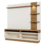 Estante Home Mariana Off White/Amêndoa 180cm para TV até 55” - Mobler