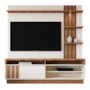 Estante Home Mariana Off White/Amêndoa 180cm para TV até 55” - Mobler