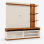 Estante Home Mariana Off White/Canela 180cm para TV até 55” - Mobler