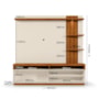 Estante Home Mariana Off White/Canela 180cm para TV até 55” - Mobler