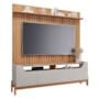 Estante Home Moema Off White/Nature para TV até 70” - Permóbili 