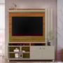 Estante Home Nevada 160cm Grigio Fosco/Cinamomo Mel para TV até 60” - Mobler