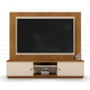 Estante Home Santos 201,2cm Off White/Canela para TV até 70” - Mobler