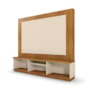 Estante Home Santos 201,2cm Off White/Canela para TV até 70” - Mobler