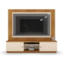 Estante Home Santos 201,2cm Off White/Canela para TV até 70” - Mobler