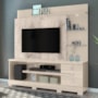 Estante Home Theater Alan Calacata/Off White para TV até 55” com Pés - Madetec