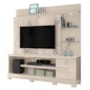 Estante Home Theater Alan Calacata/Off White para TV até 55” com Pés - Madetec