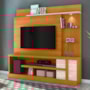 Estante Home Theater Alan Cinamomo/Off White para TV até 55” - Madetec