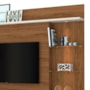 Estante Home Theater Alan Naturale/Off White para TV até 55” com Rodízios - Madetec