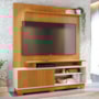 Estante Home Theater Ares Cinamomo/Off White para TV até 75” com Pés - Madetec