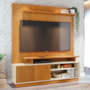 Estante Home Theater Ares Cinamomo/Off White para TV até 75” - Madetec