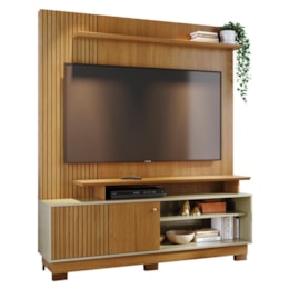 Estante Home Theater Ares Cumaru/Opala para TV até 65” com Pés - Madetec