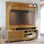 Estante Home Theater Ares Cumaru/Opala para TV até 75” com Rodízios - Madetec
