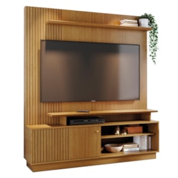 Estante Home Theater Ares Cumaru para TV até 75” - Madetec  Estante Home Theater Ares Cumaru para TV até 75” - Madetec