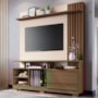 Estante Home Theater Artheo Castanho/Off White para TV até 55” - HB Móveis