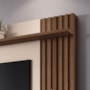 Estante Home Theater Artheo Castanho/Off White para TV até 55” - HB Móveis