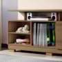 Estante Home Theater Artheo Castanho/Off White para TV até 55” - HB Móveis