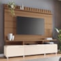 Estante Home Theater Artís Castanho/Off White para TV até 70” - HB Móveis