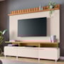 Estante Home Theater Artís Off White/Cinamomo para TV até 70” - HB Móveis