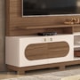 Estante Home Theater Axis Castanho/Off White para TV até 60” - HB Móveis