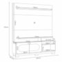 Estante Home Theater Axis Castanho/Off White para TV até 60” - HB Móveis