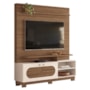 Estante Home Theater Axis Castanho/Off White para TV até 60” - HB Móveis