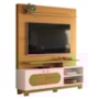 Estante Home Theater Axis Cinamomo/Off White para TV até 60” - HB Móveis