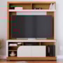 Estante Home Theater Belaya Freijó/Off White Matte para TV até 65” - Colibri