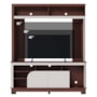 Estante Home Theater Belaya Nogueira Real/Off White Matte para TV até 65” - Colibri 