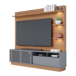 Estante Home Theater Campeche Freijó/Cinza Fosco para TV de 70” - Colibri Estante Home Theater Campeche Freijó/Cinza Fosco para TV de 70” - Colibri
