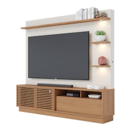Estante Home Theater Campeche Freijó/Off White Matte para TV de 70” - Colibri  Estante Home Theater Campeche Freijó/Off White Matte para TV de 70” - Colibri