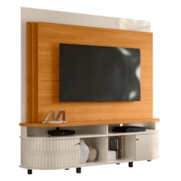 Estante Home Theater Daytona Cinamomo/Off White para TV até 65” - Madetec