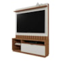 Estante Home Theater Diamantina Amêndoa/Off White para TV até 60” - Mobler