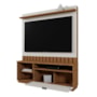 Estante Home Theater Diamantina Amêndoa/Off White para TV até 60” - Mobler