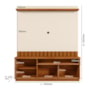 Estante Home Theater Diamantina Canela/Off White para TV até 60” - Mobler