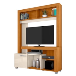 Estante Home Theater Flávia Cinamomo/Off White para TV até 50” - Madetec