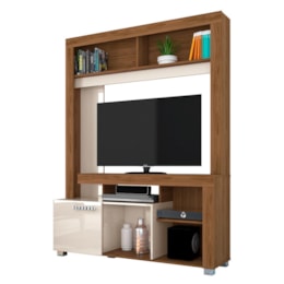 Estante Home Theater Flávia Naturale/Off White para TV até 50” - Madetec