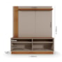 Estante Home Theater Fortaleza 1.6 Grigio Fosco/Canela para TV até 60” - Mobler