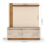Estante Home Theater Fortaleza 1.6 Off White/Canela para TV até 60” - Mobler