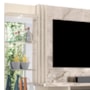 Estante Home Theater Frizz Plus Calacata/Off White para TV até 60” com Rodízios - Madetec