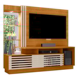 Estante Home Theater Frizz Plus Cinamomo/Off White para TV até 60” - Madetec Estante Home Theater Frizz Plus Cinamomo/Off White para TV até 60” - Madetec